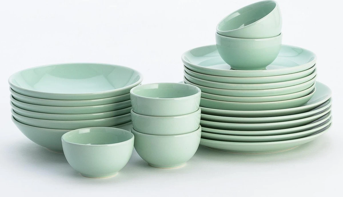 Lite-Body Serviesset Hermes - 6 Personen - 24 Delig - Mint Groen 3 Lite-Body Serviesset Hermes - 6 Personen - 24 Delig - Mint Groen