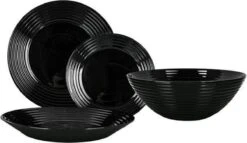 Luminarc Harena Serviesset - Zwart - 19-delig - 6 Persoons 10 Luminarc Harena Serviesset - Zwart - 19-delig - 6 Persoons -Brita Shop 1200x695