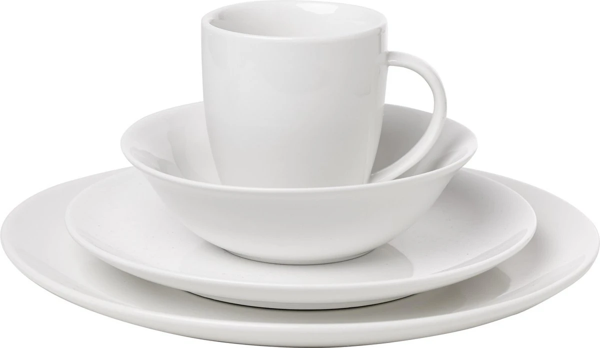 Vtwonen Serviesset - Wit - Porselein - 16-Delig 11 Vtwonen Serviesset - Wit - Porselein - 16-Delig - Afbeelding 9