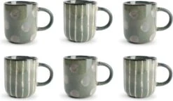 GLAMOMAX'S Choice - Groene Koffiebeker Mix - Groen - 50cl - 6 Stuks - Mokken - Koffie - Thee - Servies