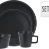 Homecookingchef Serviesset - Mat Zwart - 16-delig - Sterk Aardewerk -Brita Shop 1200x750