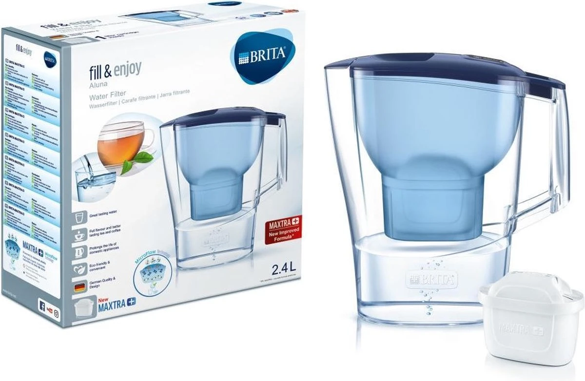BRITA Fill&enjoy Aluna Cool Waterfilterkan - Blue 3 BRITA Fill&enjoy Aluna Cool Waterfilterkan - Blue