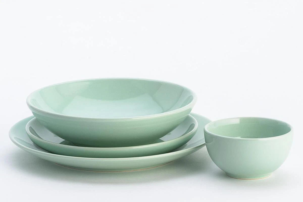 Lite-Body Serviesset Hermes - 6 Personen - 24 Delig - Mint Groen 4 Lite-Body Serviesset Hermes - 6 Personen - 24 Delig - Mint Groen - Afbeelding 2