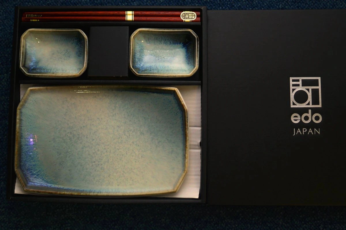 Edo Japan | AURORA | Japanse Sushi Servies Set | 6-Delig | 2 Persoons | In Geschenkdoos 4 Edo Japan | AURORA | Japanse Sushi Servies Set | 6-Delig | 2 Persoons | In Geschenkdoos - Afbeelding 2