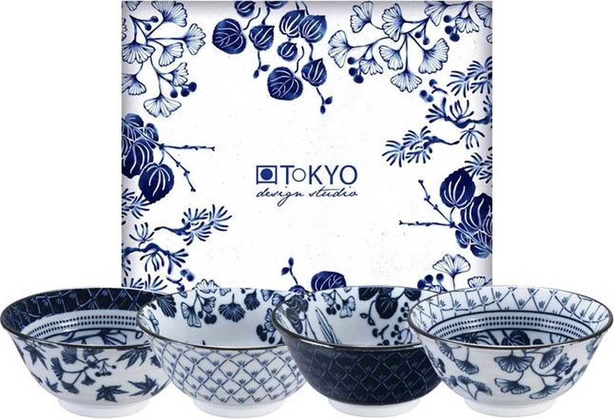 Tokyo Design Studio - Flora Japonica Tayo Bowl Set 4pcs 14.8x7cm 500ml 3 Tokyo Design Studio - Flora Japonica Tayo Bowl Set 4pcs 14.8x7cm 500ml