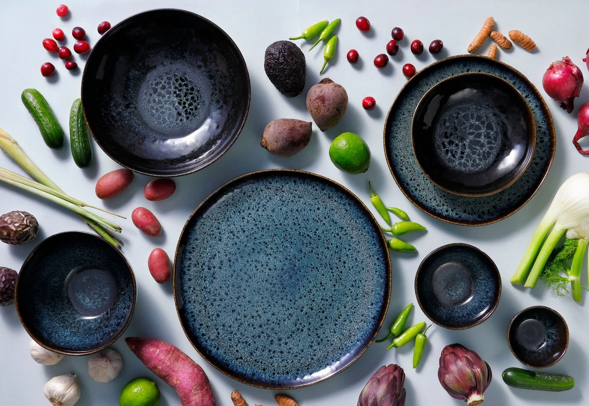 Palmer Serviesset Eccentric Stoneware 6-persoons 24-delig Blauw 21 Palmer Serviesset Eccentric Stoneware 6-persoons 24-delig Blauw - Afbeelding 19