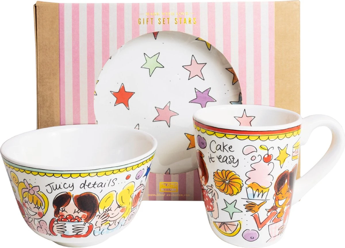 Blond Amsterdam Set: Even Bijkletsen Star Geschenkset 3 Pcs 3 Blond Amsterdam Set: Even Bijkletsen Star Geschenkset 3 Pcs
