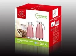Royal Swiss - Thermoskan - Set Van Twee 1,2 Liter En 1,6 Liter - Thermosfles (Roze) -Brita Shop 1200x882