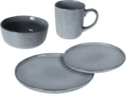 Excellent Serviesset - Servies - 16 Stuks - Aardewerk - Grijs -Brita Shop 1200x899 11