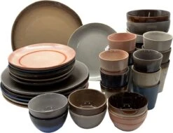 Serviesset 6 Persoons - 36 Delig - Kade 171 - Earth Syle - 6 Personen - Allen Uniek