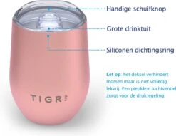 TIGR Cup - Drinkbeker - Thermosbeker - Koffie En Thee - 350ml - Rosé Goud -Brita Shop 1200x930