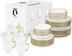 Vtwonen Serviesset - Wit/Goud - Porselein - 36-Delig -Brita Shop 1200x930 5