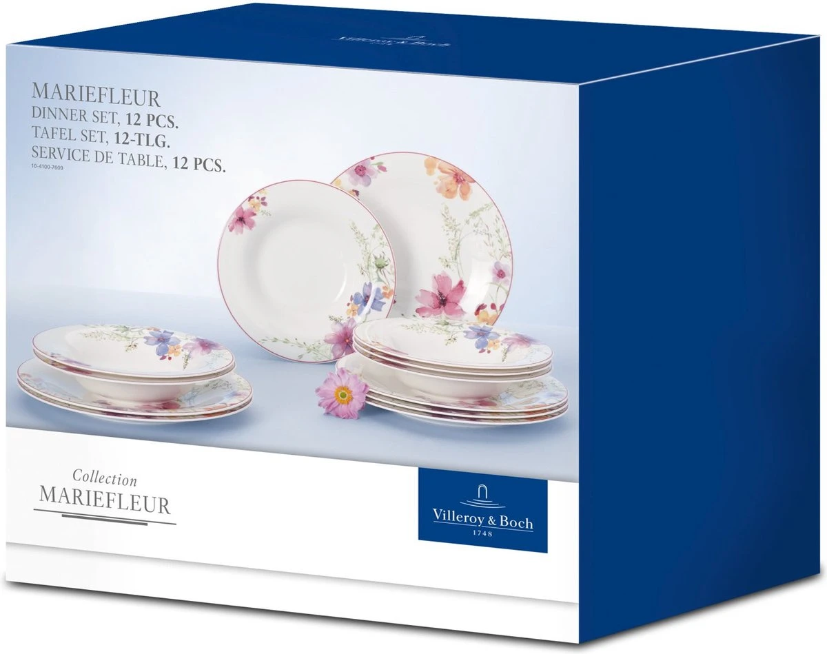 Villeroy & Boch Mariefleur Basic Dinerset 12-delig - Porselein 5 Villeroy & Boch Mariefleur Basic Dinerset 12-delig - Porselein - Afbeelding 3