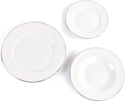 LeRijn® Serviesset Deventer 6 Persoons - 18 Delig - Licht Crème Wit Met Gouden Rand En Motief - Dinerborden - Soepborden - Dessertborden - Borden Servies - Bordenset -Brita Shop 1200x972 1