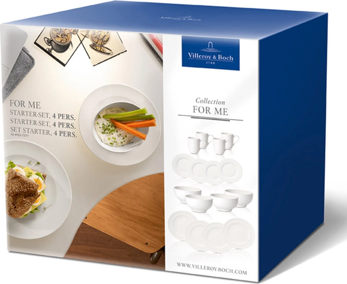 Villeroy & Boch For Me Starter Set - 4 Personen - Porselein 6 Villeroy & Boch For Me Starter Set - 4 Personen - Porselein - Afbeelding 4