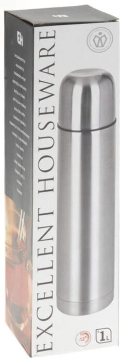 Excellent Houseware KOOPMAN Thermoskan Bullet 1 Liter RVS -Brita Shop 405x1200