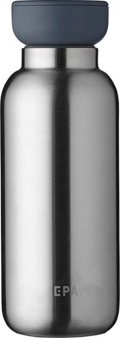 Mepal – Isoleerfles Ellipse 350 Ml – Houdt Je Drankje 9 Uur Warm En 12 Uur Koud – Natural Brushed – Geschikt Voor Bruiswater – Thermosfles – Lekdicht