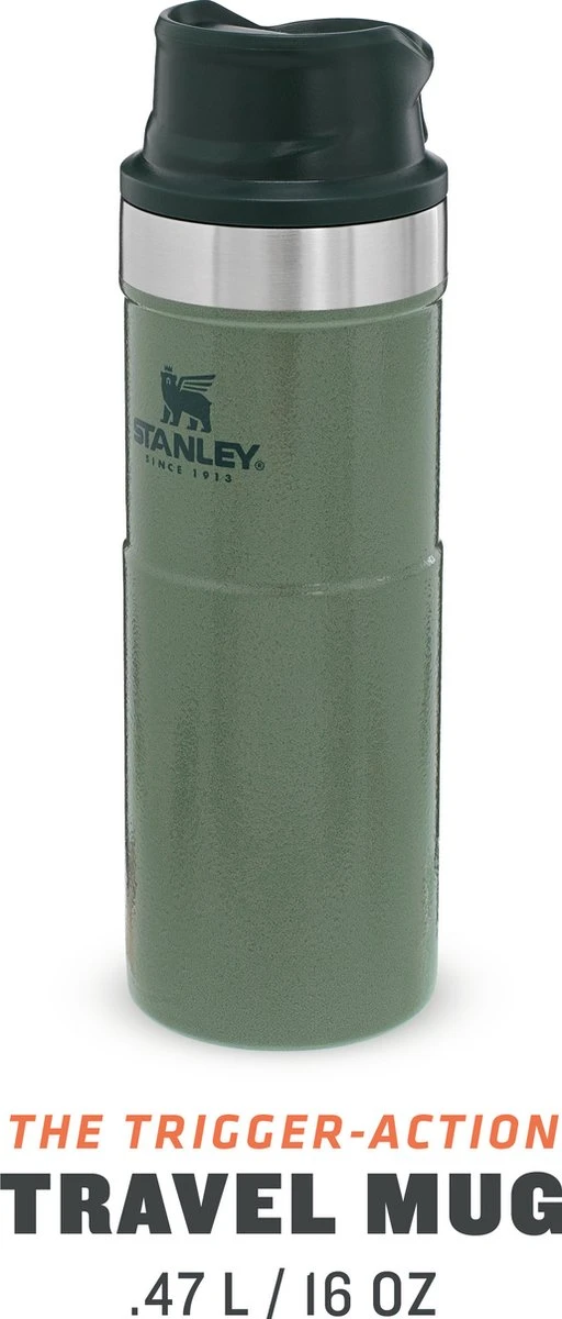 Stanley Trigger-Action Travel Mug 0.47L - Thermosfles - Hammertone Green 16 Stanley Trigger-Action Travel Mug 0.47L - Thermosfles - Hammertone Green - Afbeelding 14