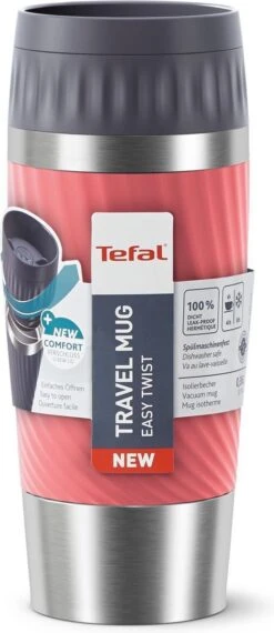 Tefal Travel Mug Easy Twist Thermobeker - Koraalrood - 0,36 Liter -Brita Shop 520x1200