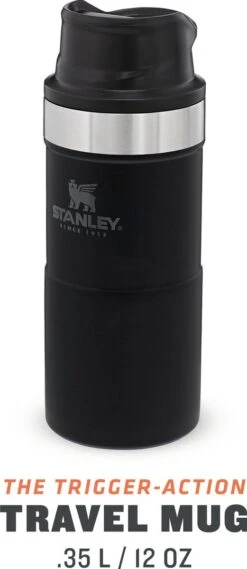 Stanley Trigger-Action Travel Mug 0.35L - Thermosfles - Matt Black -Brita Shop 521x1200 1