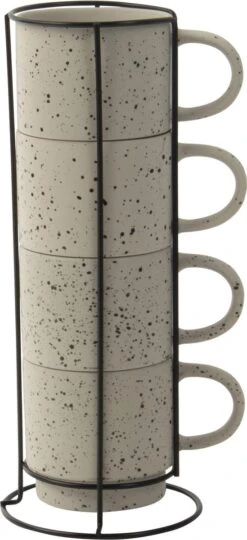 Gusta Rek Met Mokken Ivoor 350 Ml - 4 Stuks 8 Gusta Rek Met Mokken Ivoor 350 Ml - 4 Stuks -Brita Shop 549x1200