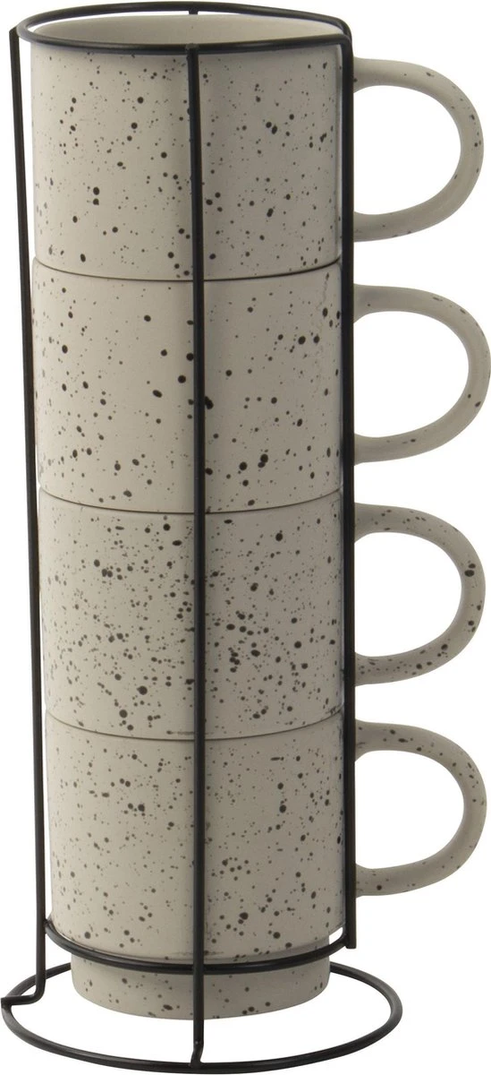 Gusta Rek Met Mokken Ivoor 350 Ml - 4 Stuks 5 Gusta Rek Met Mokken Ivoor 350 Ml - 4 Stuks - Afbeelding 3