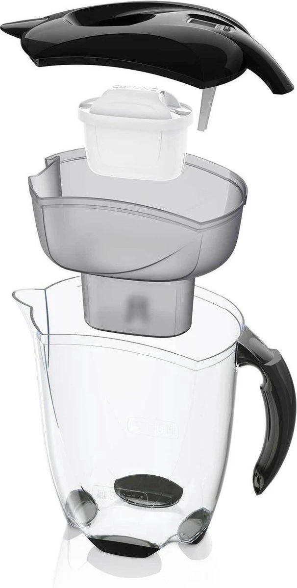 BRITA - Waterfilterkan Elemaris - Zwart - 3,5L - Inclusief 1 Maxtra+ Waterfilterpatroon 5 BRITA - Waterfilterkan Elemaris - Zwart - 3,5L - Inclusief 1 Maxtra+ Waterfilterpatroon - Afbeelding 3