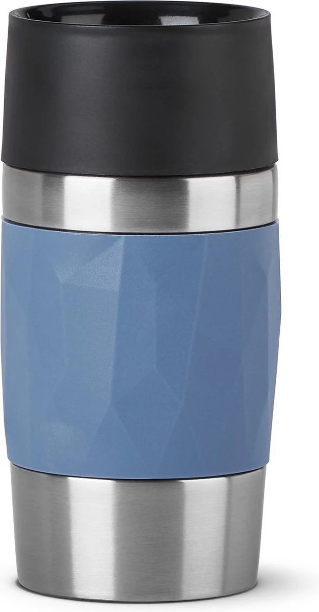 Tefal Compact Travel Mug Compact Thermosfles - 0,3 L - Blauw 3 Tefal Compact Travel Mug Compact Thermosfles - 0,3 L - Blauw