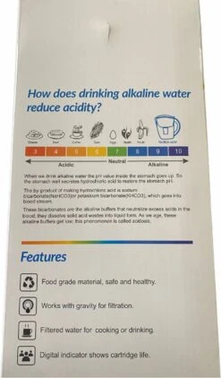 Alkaline WaterFilterkan - AlkaKan Voor Alkalisch/ Basisch Water | Met GRATIS PH-testpapier -Brita Shop 703x1200
