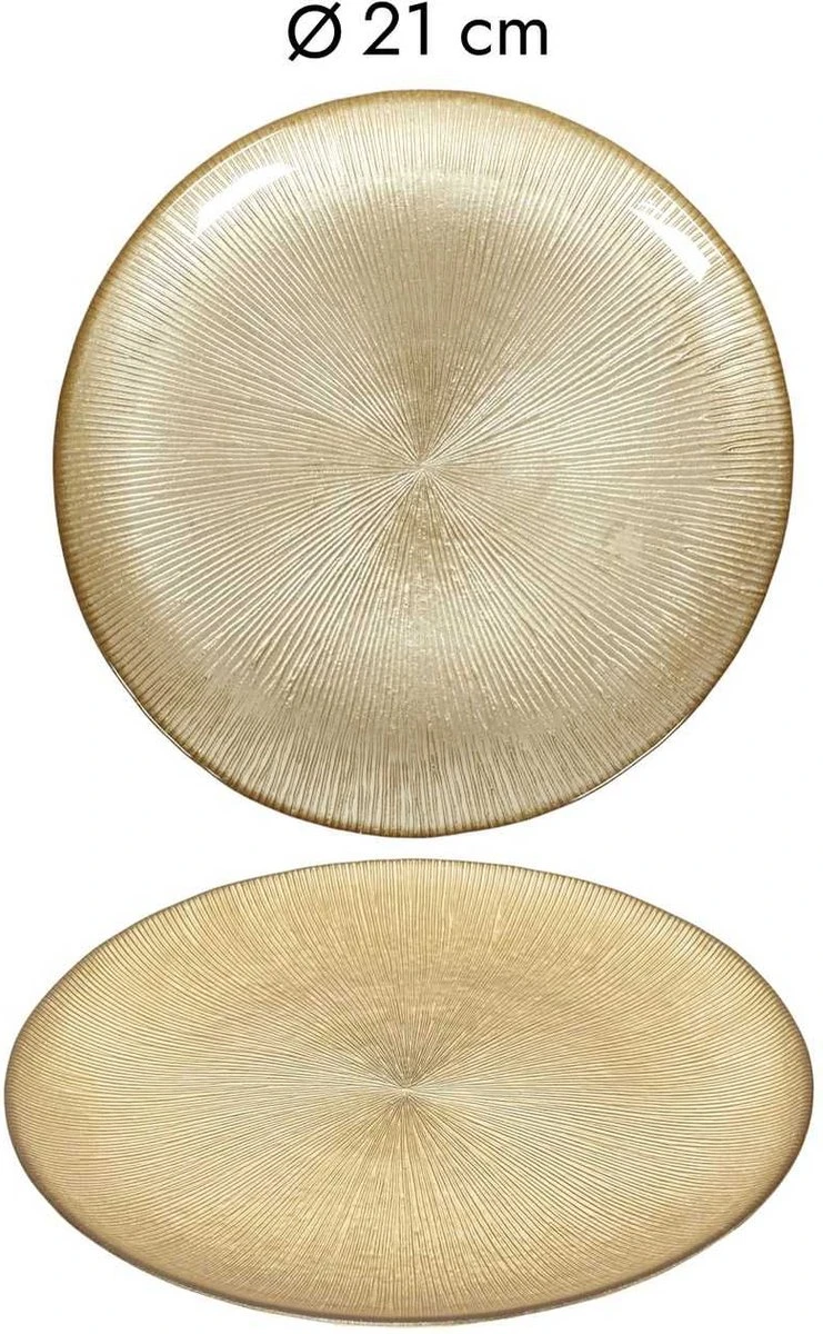 4goodz 6-persoons Versailles Servies Glas - 18 Delig Servies - Goud 4 4goodz 6-persoons Versailles Servies Glas - 18 Delig Servies - Goud - Afbeelding 2