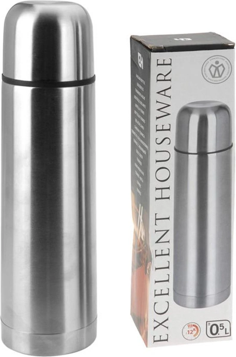 Merkloos Excellent Houseware Bullet Isolatiekan - 0,5 L - RVS 9 Merkloos Excellent Houseware Bullet Isolatiekan - 0,5 L - RVS - Afbeelding 7