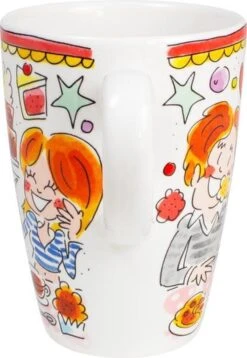 Blond Amsterdam Even Bijkletsen Beker XL 500 Ml - Rode Rand -Brita Shop 827x1200