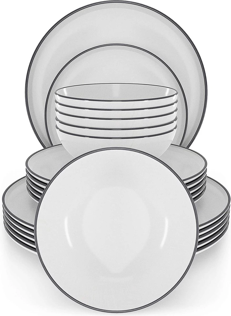 18-delig - Moderne Bordenset Voor 6 Personen 3 18-delig - Moderne Bordenset Voor 6 Personen