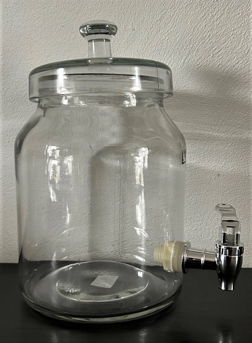 Merkloos Glazen Pot Met Deksel En Kraantje 2 Merkloos Glazen Pot Met Deksel En Kraantje