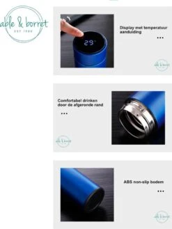 Thermoskan - Thermosfles 500 Ml - Temperatuur Display - 500 Ml - RVS - Wit - Able & Borret 10 Thermoskan - Thermosfles 500 Ml - Temperatuur Display - 500 Ml - RVS - Wit - Able & Borret -Brita Shop 902x1200