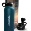 Tigrar - Waterfles - Drinkfles - Thermosfles 1 Liter Dubbelwandig - RVS - (Staal) Blauw - Incl. Extra Dop 3 Rietjes En Reiniger 1 Tigrar - Waterfles - Drinkfles - Thermosfles 1 Liter Dubbelwandig - RVS - (Staal) Blauw - Incl. Extra Dop 3 Rietjes En Reiniger -Brita Shop 904x1200