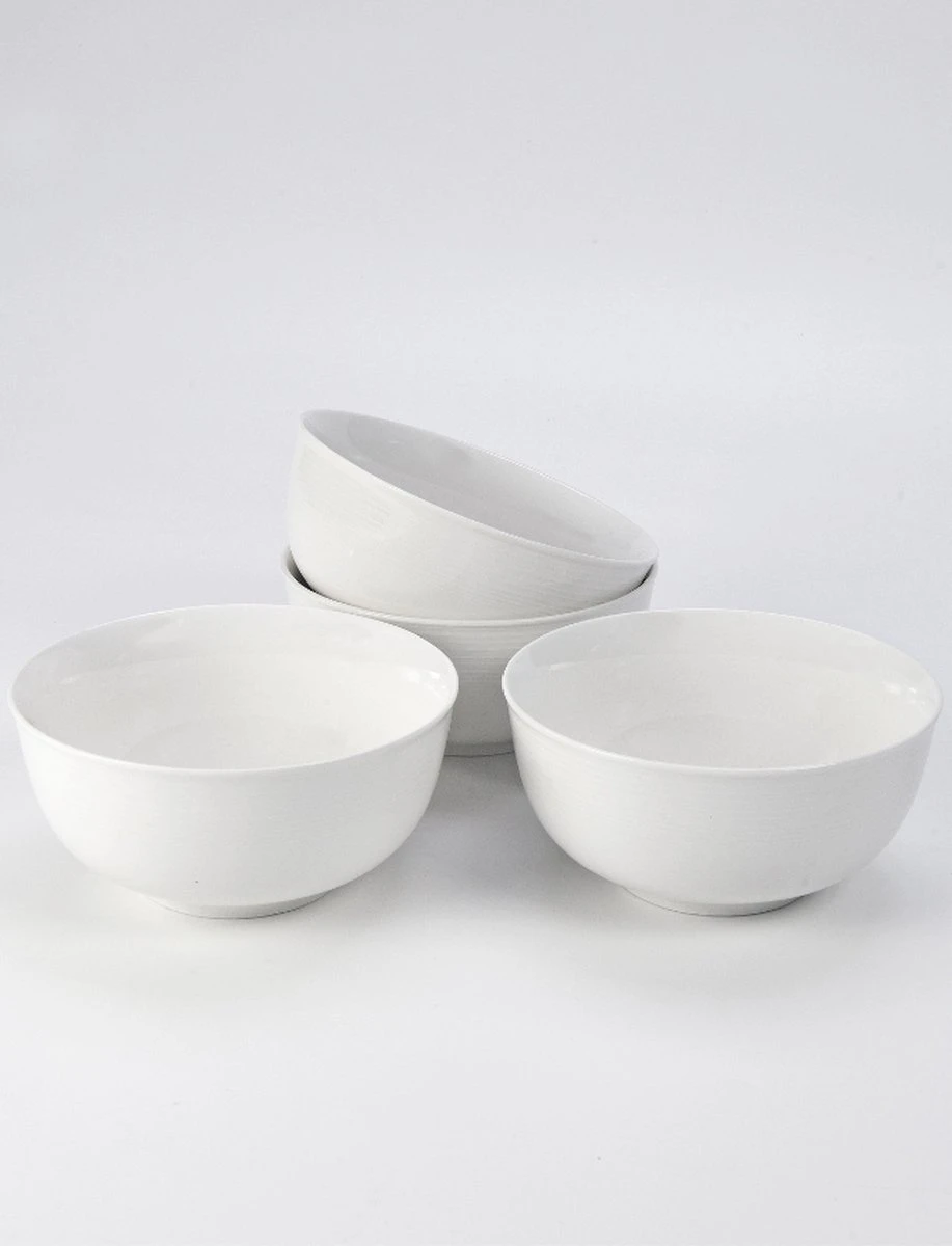 JT Serviesset - Wit - 35delig - 4 Persoons - Luxe Reliëf Design 11 JT Serviesset - Wit - 35delig - 4 Persoons - Luxe Reliëf Design - Afbeelding 9