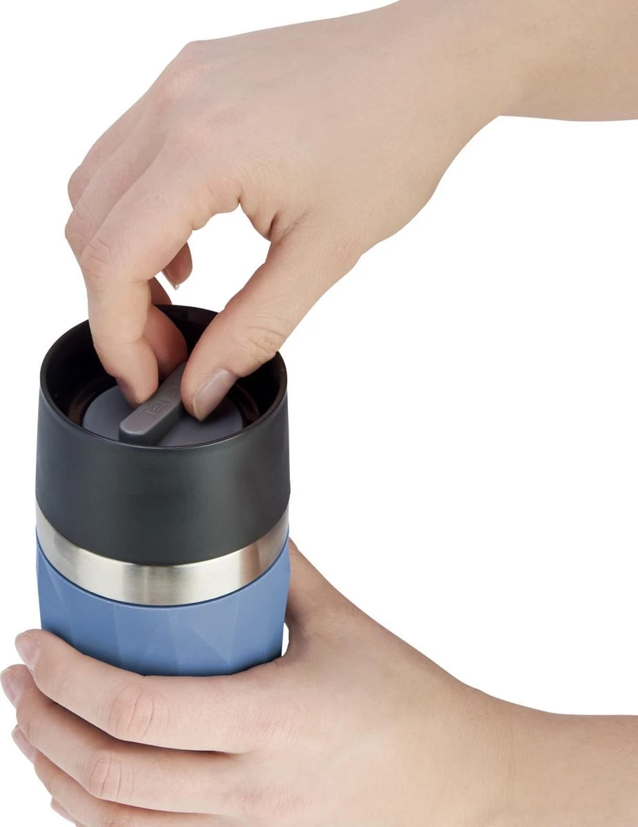 Tefal Compact Travel Mug Compact Thermosfles - 0,3 L - Blauw 7 Tefal Compact Travel Mug Compact Thermosfles - 0,3 L - Blauw - Afbeelding 5