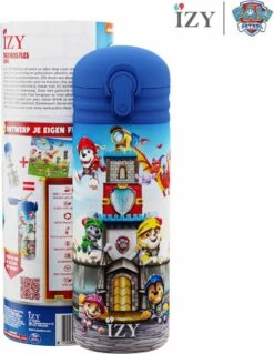 IZY Bottles X Paw Patrol - Rescue Knights | 350 ML | Kinderen | Thermosfles | Drinkfles | Waterfles | Schoolfles | Isoleerfles | Beker | Drinkbeker | Koud | Warm | Fles | Kinder | Back To School | 350ml -Brita Shop 930x1200