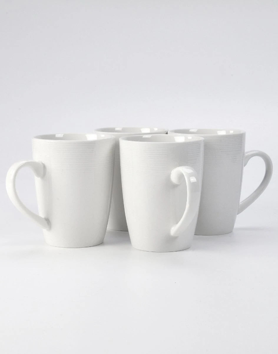 JT Serviesset - Wit - 35delig - 4 Persoons - Luxe Reliëf Design 10 JT Serviesset - Wit - 35delig - 4 Persoons - Luxe Reliëf Design - Afbeelding 8