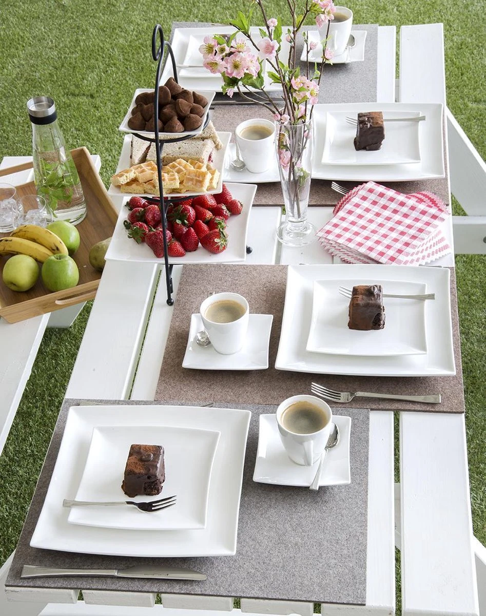 Maxwell & Williams East Meets West Serviesset - 6 Personen- 30 Delig - Wit 11 Maxwell & Williams East Meets West Serviesset - 6 Personen- 30 Delig - Wit - Afbeelding 9