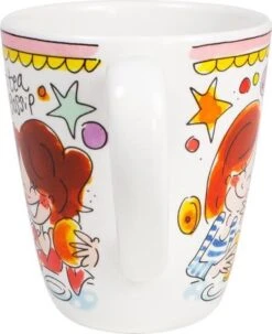 Blond Amsterdam Even Bijkletsen Mok 350 Ml - Roze Rand -Brita Shop 979x1200